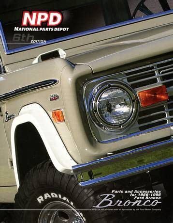 ford bronco restoration parts catalog.